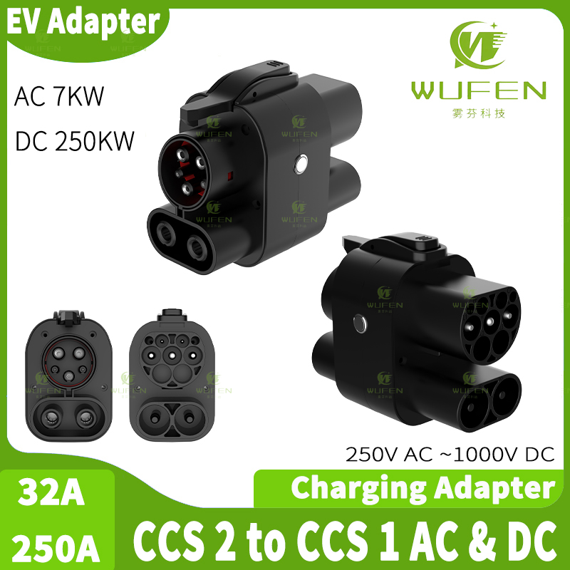 Ccs2 To Ccs1 Fast Charge Adapter 250Kw - WUFEN AC & DC CCS2 To