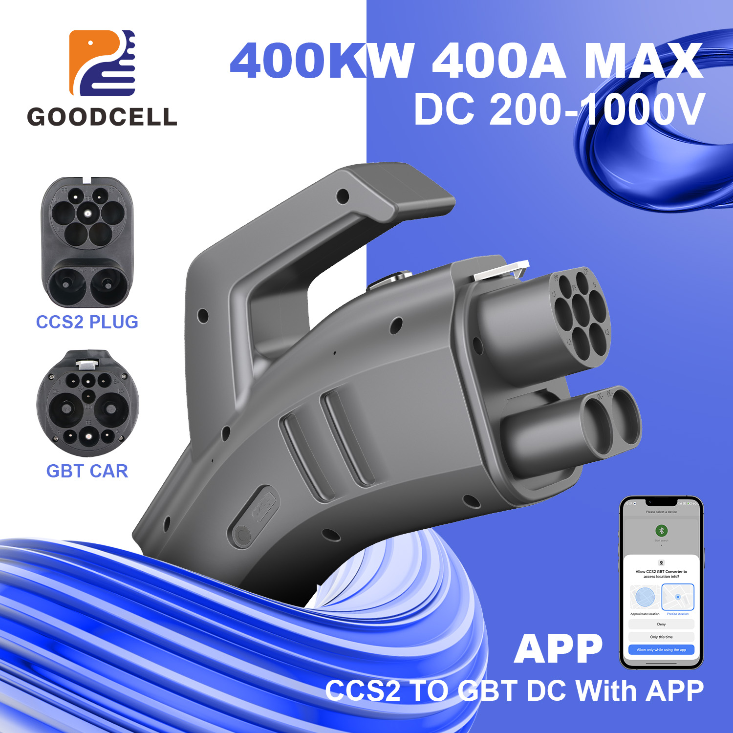 Gb/T To Ccs2 200A Fast Charging Adapter - GOODCELL CCS2 to GB/T EV Charger