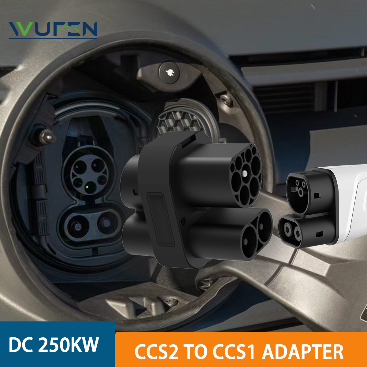 Ccs2 To Ccs1 Fast Charge Adapter 250Kw - WUFEN 250KW CCS2 to CCS1 Adapter