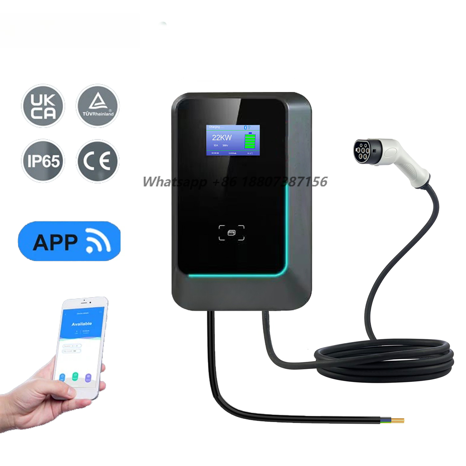 Bomern 7kw 11kw 22kw AC EV Wal - 22Kw Wallbox Type 2 Ocpp Rfid ulasan dan harga
