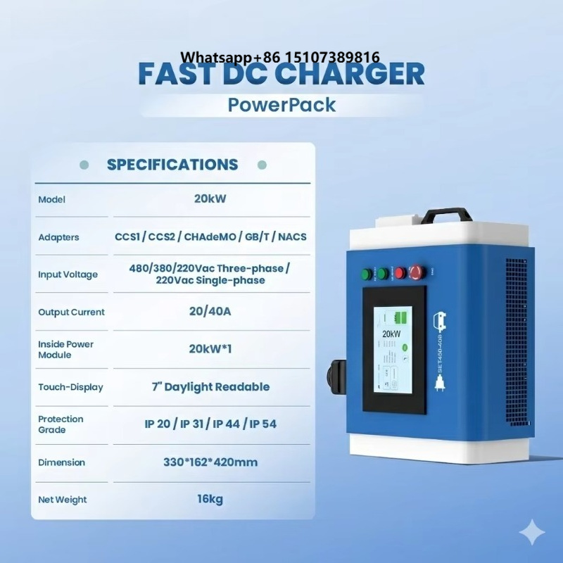 OEM 20kW Level 3 Home Portable - Portable Dc Fast Charger 20Kw Ccs2 ulasan dan harga
