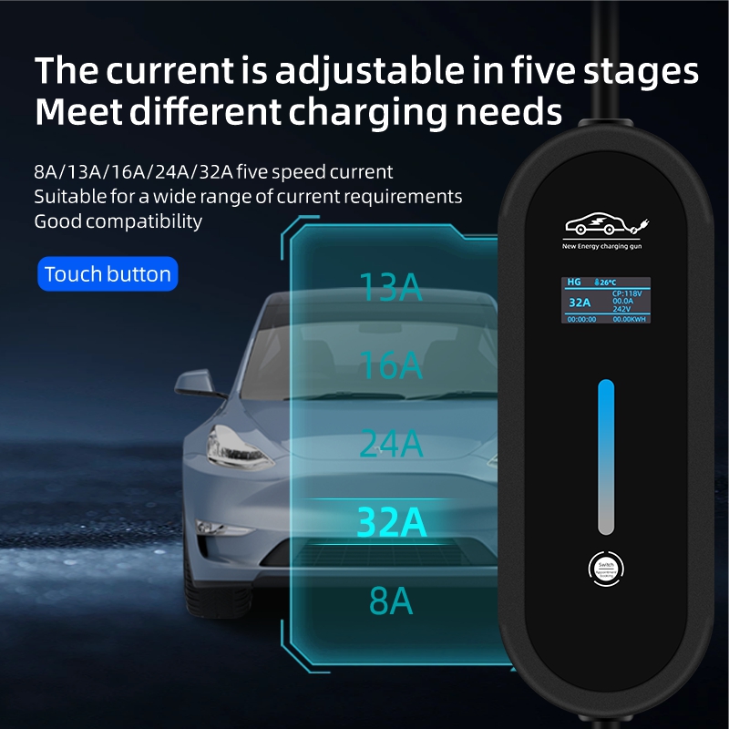 ROMADA 7KW 32A EV Portable Cha - Portable Ev Charger 32A Type 2 Cee Plug ulasan dan harga