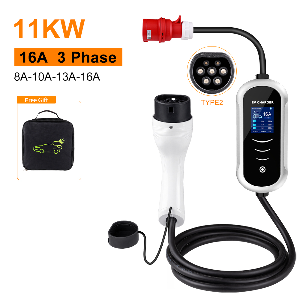 IPENGEN Type 2 Portable EV Cha - Portable Ev Charger 32A Type 2 Cee Plug ulasan dan harga