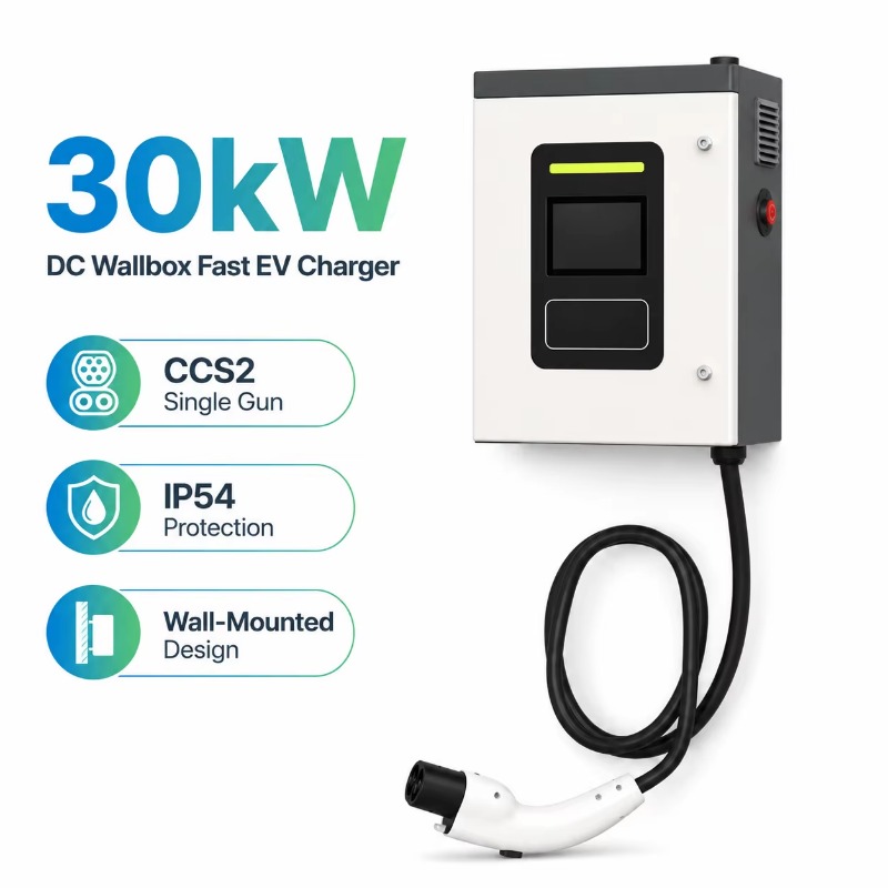 Customized 30kW CCS2 DC Fast E - Dc Fast Charger 30Kw Wallbox Commercial ulasan dan harga